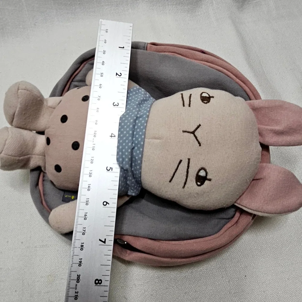 moimoln Bunny‎ Backpack Harness Toddler Pink Gray Plush Safety Leash LNX2WA3H08